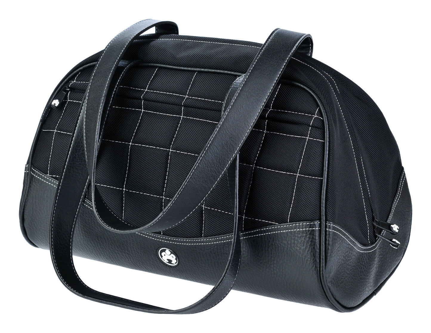 Large Sumo Duffel (Black with White Stitching)