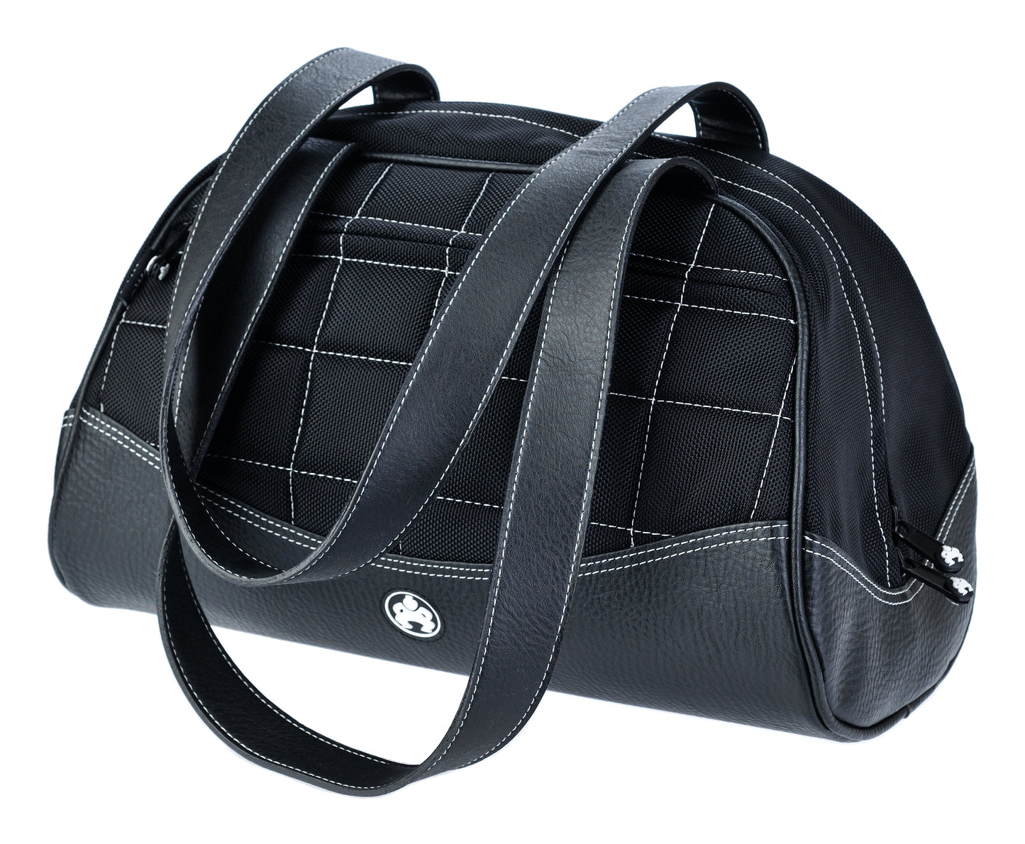 Small Sumo Duffel (Black with White Stitching)