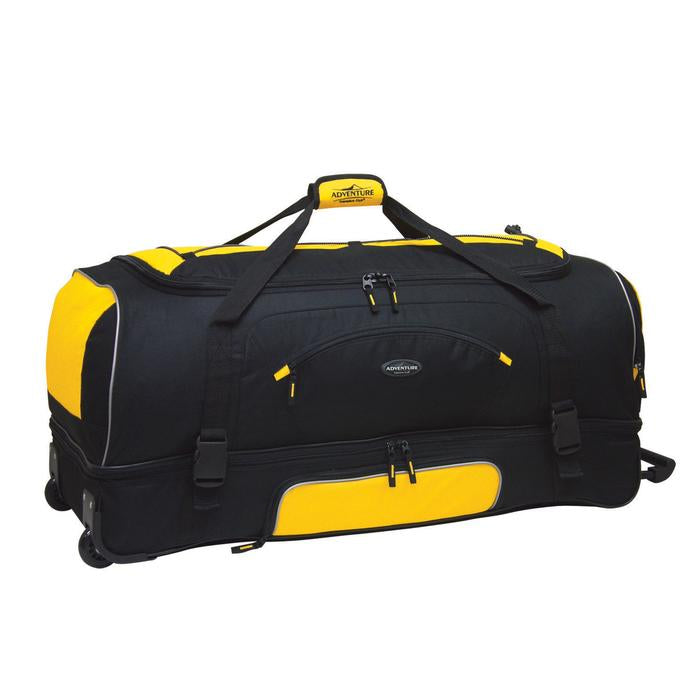 30" Adventure 2-Section Drop-Bottom Rolling Duffel Bag (Available in 3 colors)