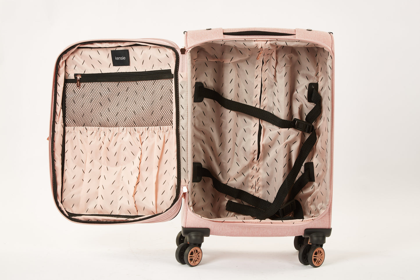 Kensie Expandable Rolling Softside 3 Pc Set