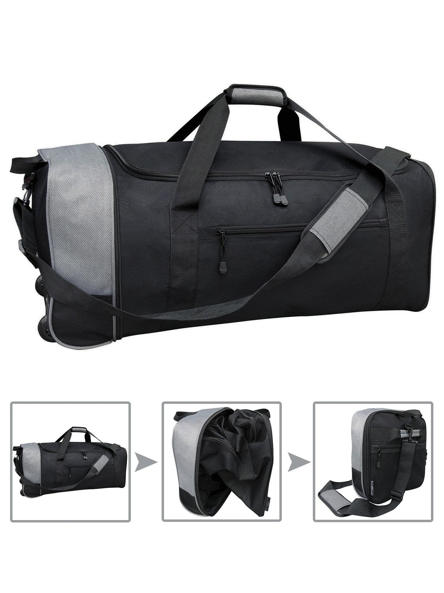 32" Collapsible Rolling Duffel (Available in 2 colors)