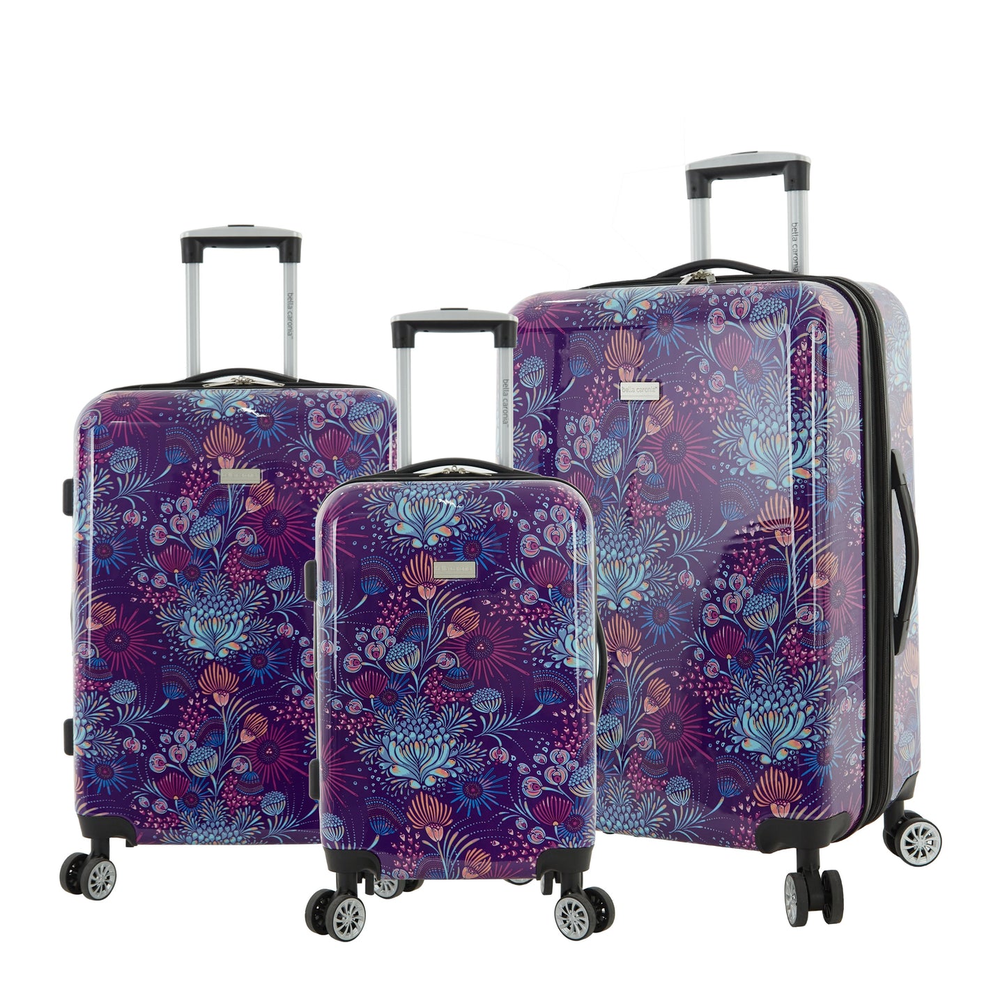 Bella Caronia | Posh Collection | 3pc EXP. Hardside Luggage | 8-Spinner Wheels (Available in 3 Colors)