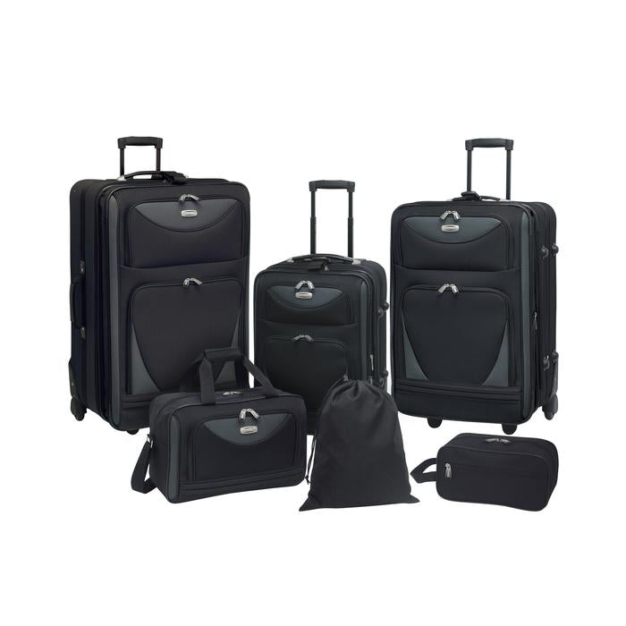 Sky View Expandable Luggage Value Set - 6 Pc (Available in 2 colors)