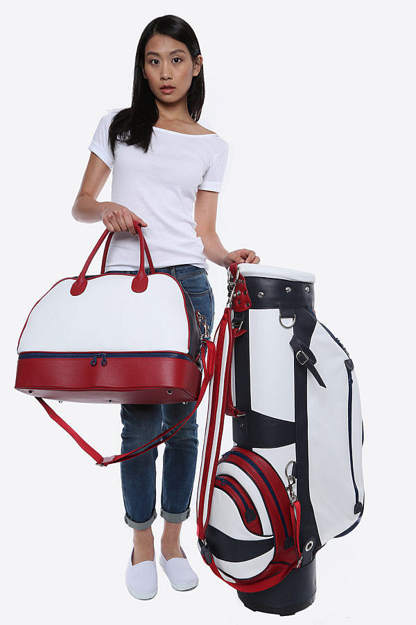 Tri-Color Leather Golf Bag (Available in 7 Colors + Custom)