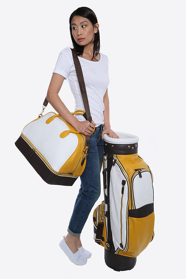 Tri-Color Leather Golf Bag (Available in 7 Colors + Custom)