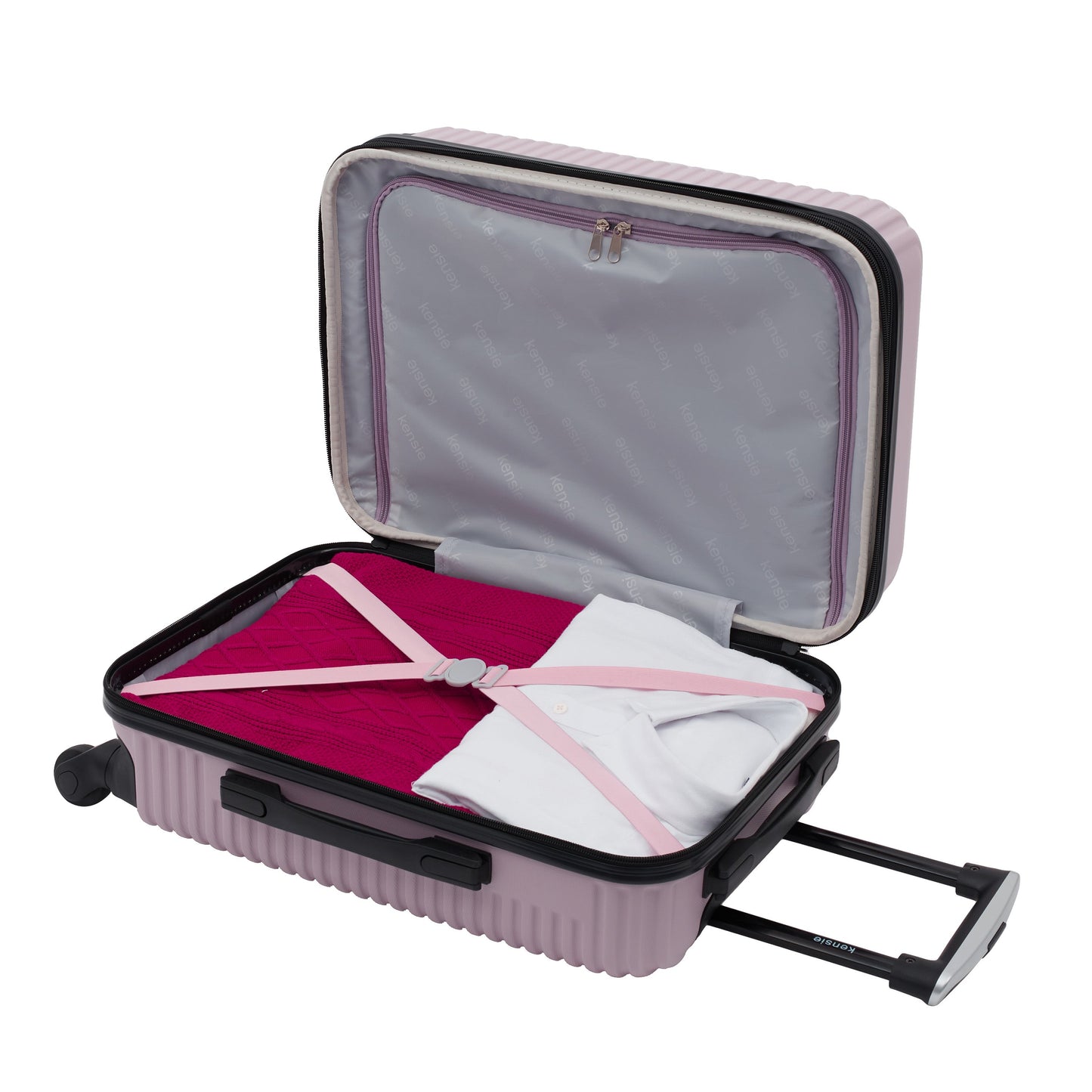 Kensie | Hillsborough Collection 20" Expandable Hardside Carry-On w/ 360 ° Spinner Wheels (Available in 2 Colors)