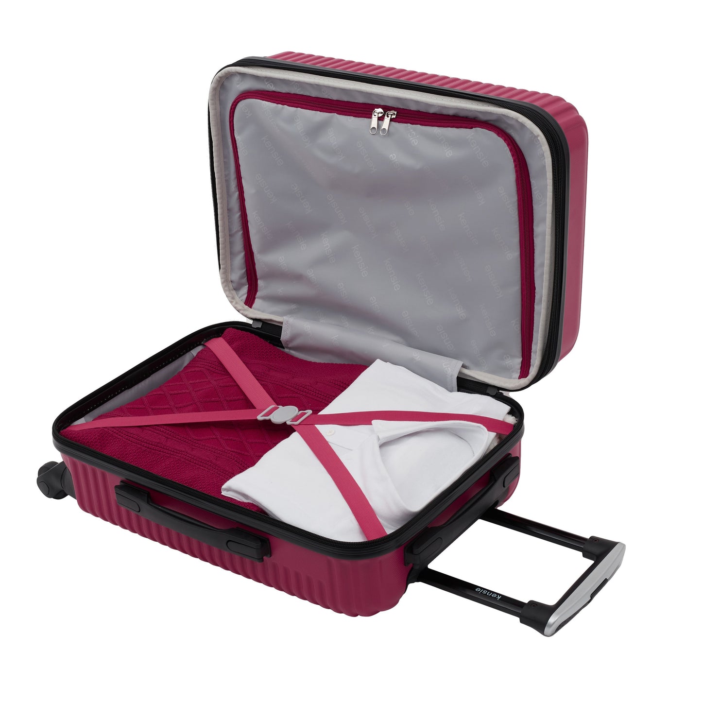 Kensie | Hillsborough Collection 20" Expandable Hardside Carry-On w/ 360 ° Spinner Wheels (Available in 2 Colors)