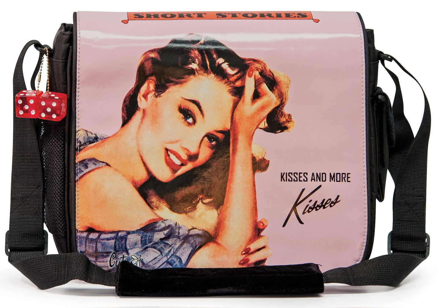 14.1" Maddie Powers Pulp Fiction Laptop Bag (Pink)