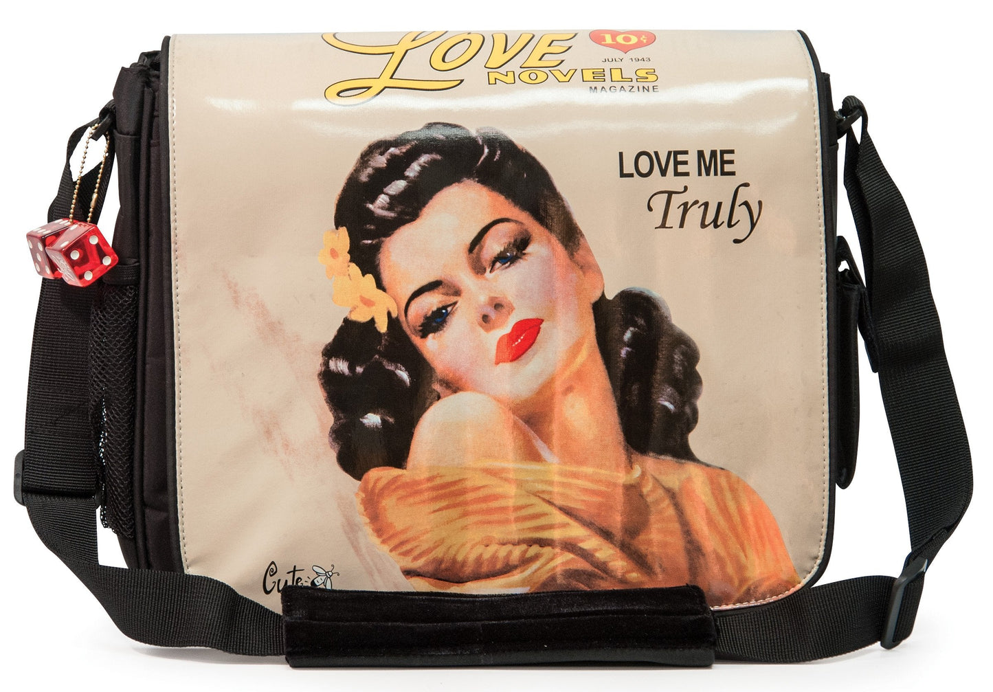 14.1" Maddie Powers Pulp Fiction Laptop Bag (Peach)