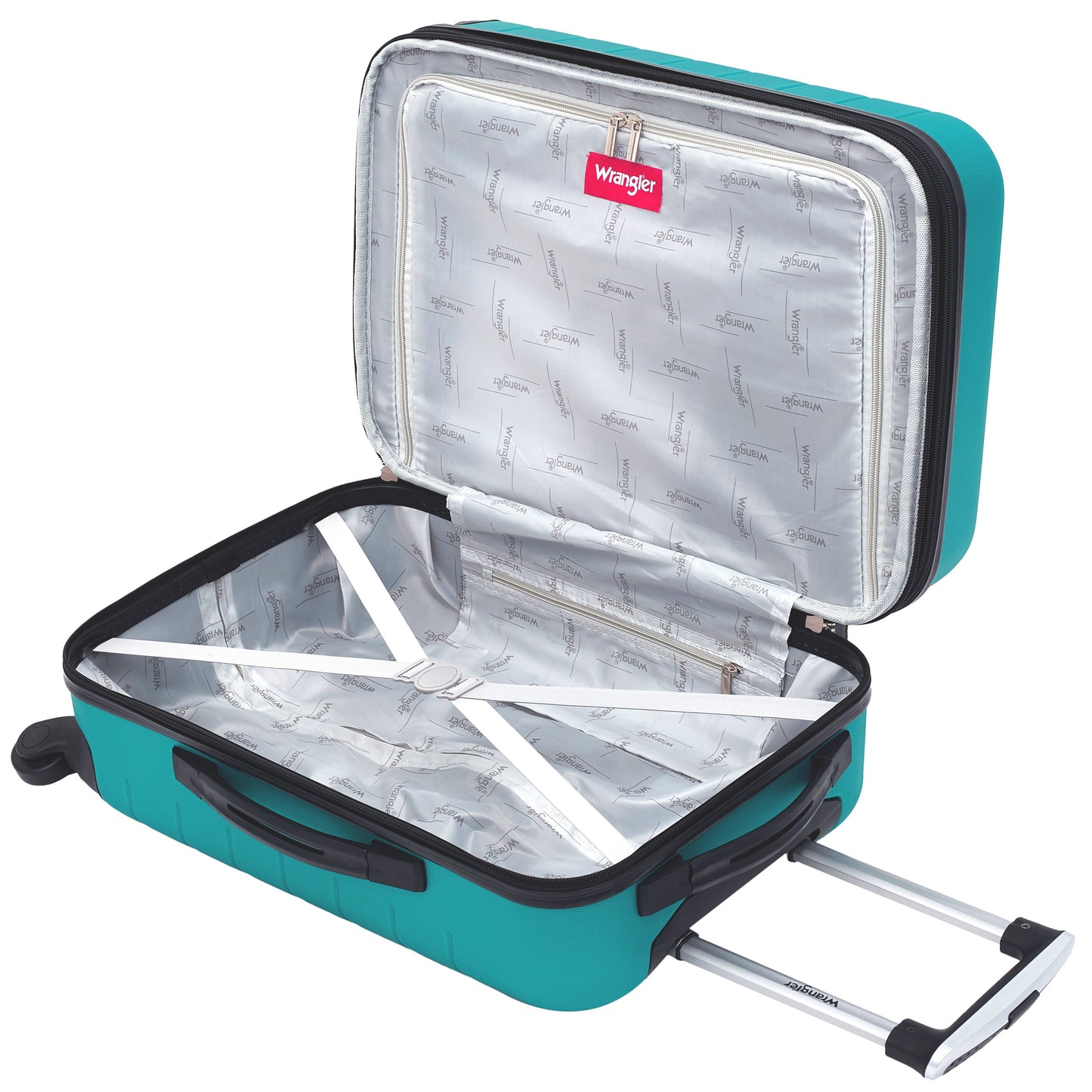 Wrangler El Dorado 2-Pc Expandable Rolling Carry-On Set w/ 3-In-1 Cup Holder (Available in 3 Colors)