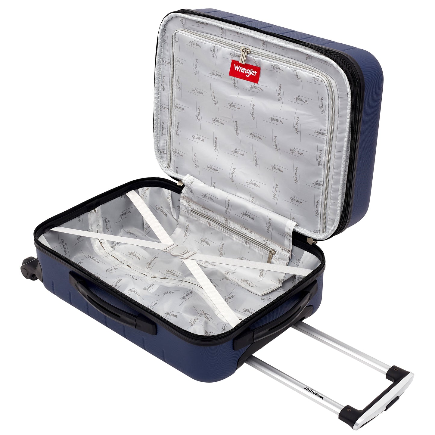 Wrangler El Dorado 2-Pc Expandable Rolling Carry-On Set w/ 3-In-1 Cup Holder (Available in 3 Colors)