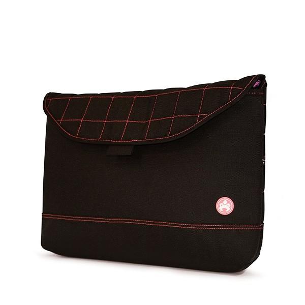 12.8" & 17" Sumo Laptop Sleeve - Black w/ Pink Stitching (Available in 2 sizes)