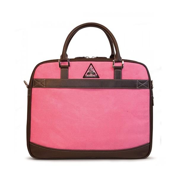 16" ScanFast Element Checkpoint Friendly Briefcase (Pink Suede)