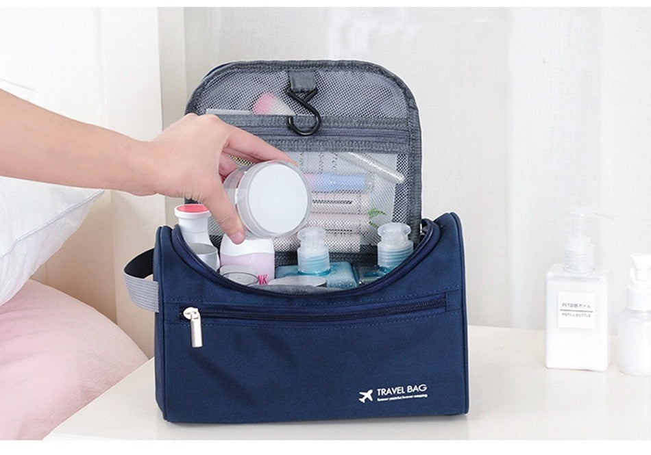UOSC Men Hanging Cosmetic Bag Business Makeup Case Women Travel Make Up Zipper Organizer Storage Pouch Toiletry Wash Bath Kit