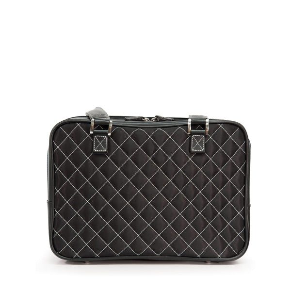 Monaco Handbag – Quilted Black / White