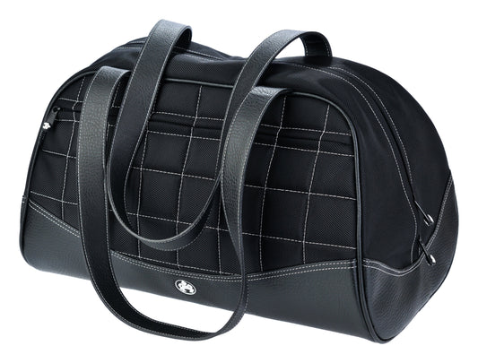 Medium Sumo Duffel (Black with White Stitching)