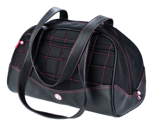 Large Sumo Duffel (Black with Pink Stitching)
