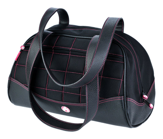Small Sumo Duffel (Black with Pink Stitching)