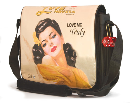 14.1" Maddie Powers Pulp Fiction Laptop Bag (Peach)
