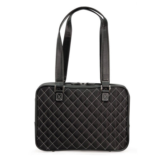 Monaco Handbag – Quilted Black / White